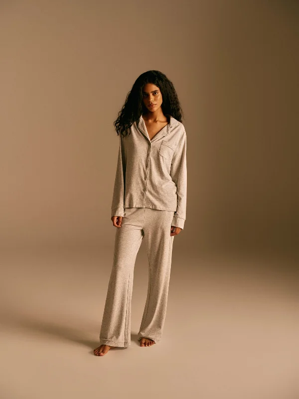 Modal Pyjama Pant - Light Grey Melange