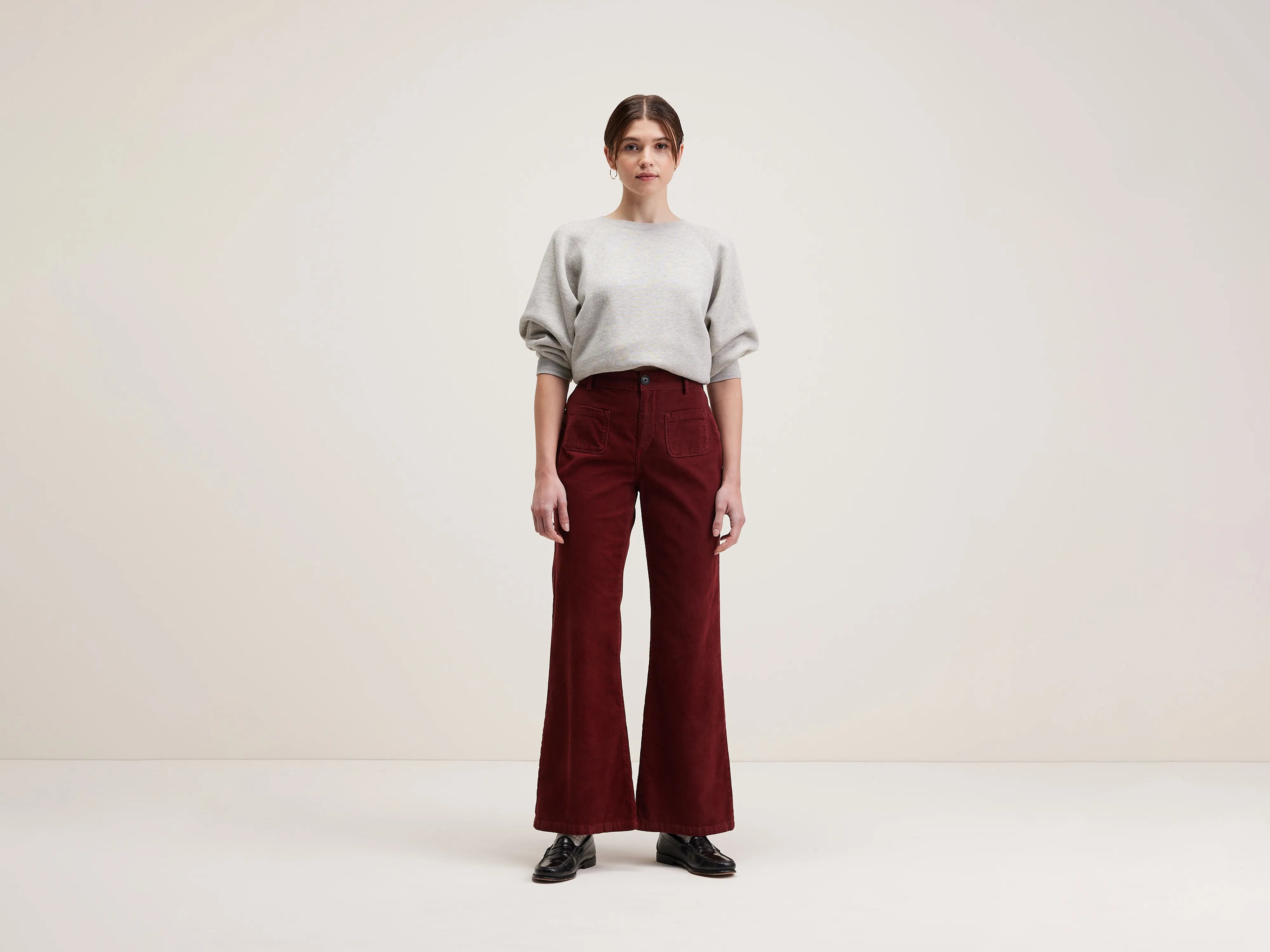 Park flared trousers (242 / W / GRENAT)