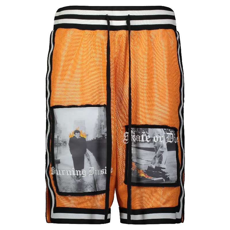 CITY ON FIRE BASKETBALL SHORT ORANGE