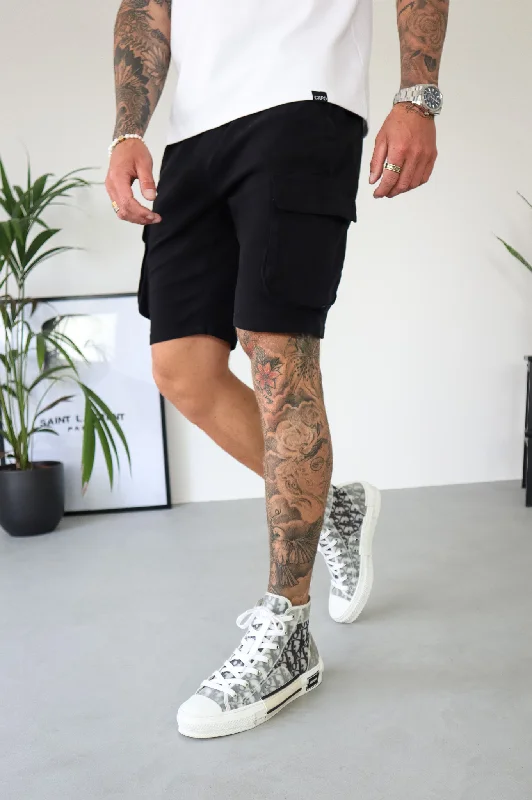 Capo DYED Cotton Cargo Short - Black