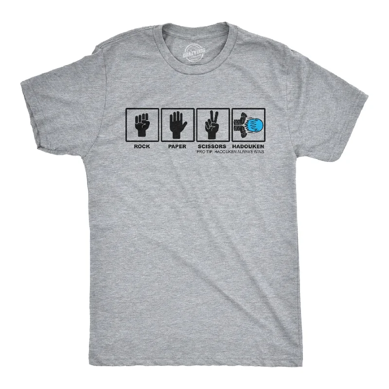 Rock Paper Scissors Hadouken Men's T Shirt