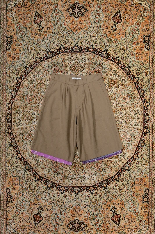 Children of the discordance VINTAGE BANDANA WIDE SHORT PANTS (KHAKI)