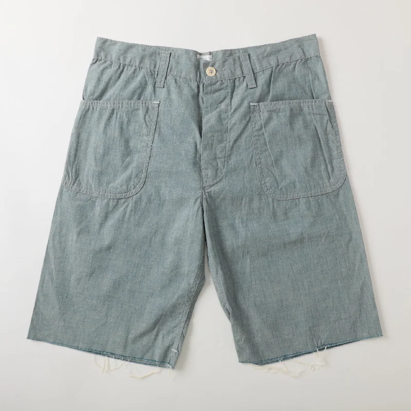 #1304S NAVY Pants Cutoff : CONE chambray pts-048 "Dead Stock"