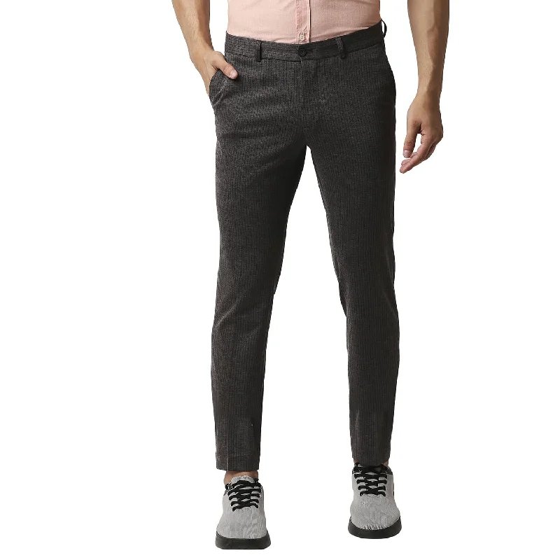 Tapered Fit Stretch Knit Trousers