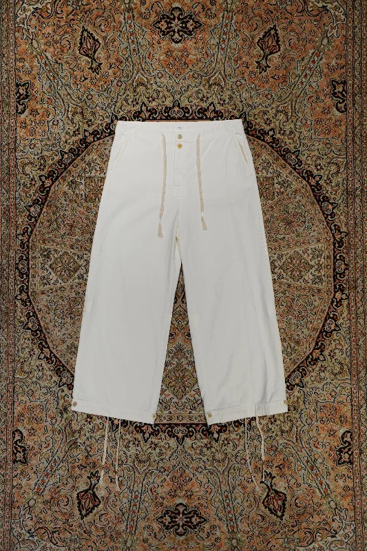 Fujimoto Wide Cuffed Trousers “Lives” (OFF WHITE)