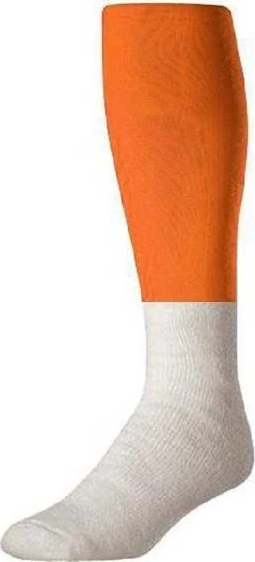 TCK Collegiate Football 2-Color Tube Socks - Orange White