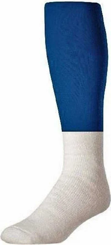 TCK Collegiate Football 2-Color Tube Socks - Navy White