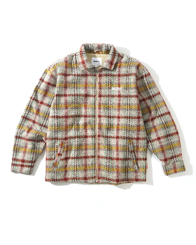 BUTTER GOODS - "HEAVY PLAID" JACKET (MAROON/GREEN/YELLOW)