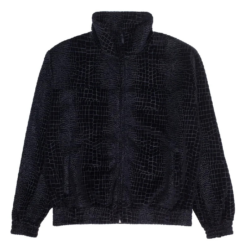 FUCKING AWESOME VELOUR CROC TRACK JACKET // BLACK