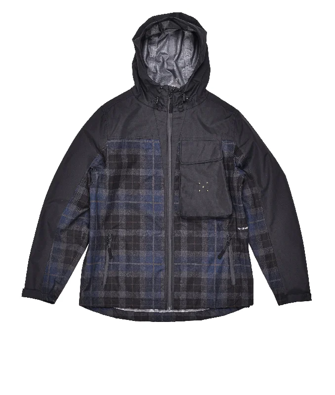 POP TRADING COMPANY - "BIG POCKET" JACKET (BLUE/NAVY CHECK)