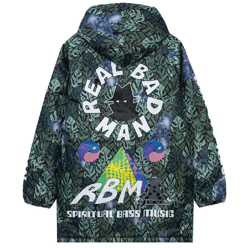 REAL BAD MAN SPIRITUAL BASS STADIUM JACKET // GREEN JUNGLE