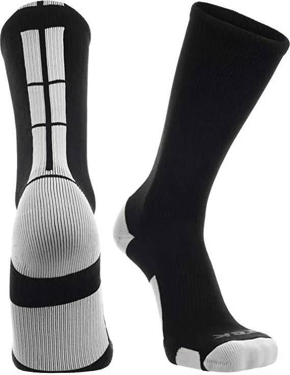 TCK Baseline 3.0 Athletic Crew Socks - Black White