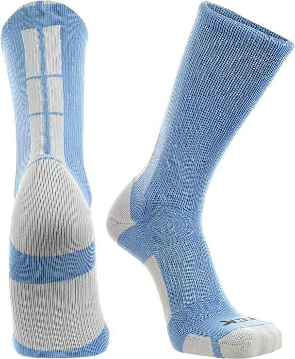 TCK Baseline 3.0 Athletic Crew Socks - Columbia Blue White