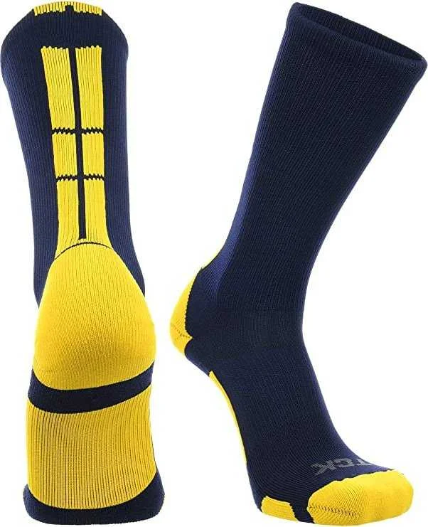 TCK Baseline 3.0 Athletic Crew Socks - Navy Gold