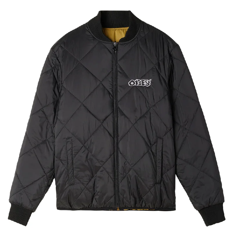 OBEY BRUX QUILTED JACKET // BLACK