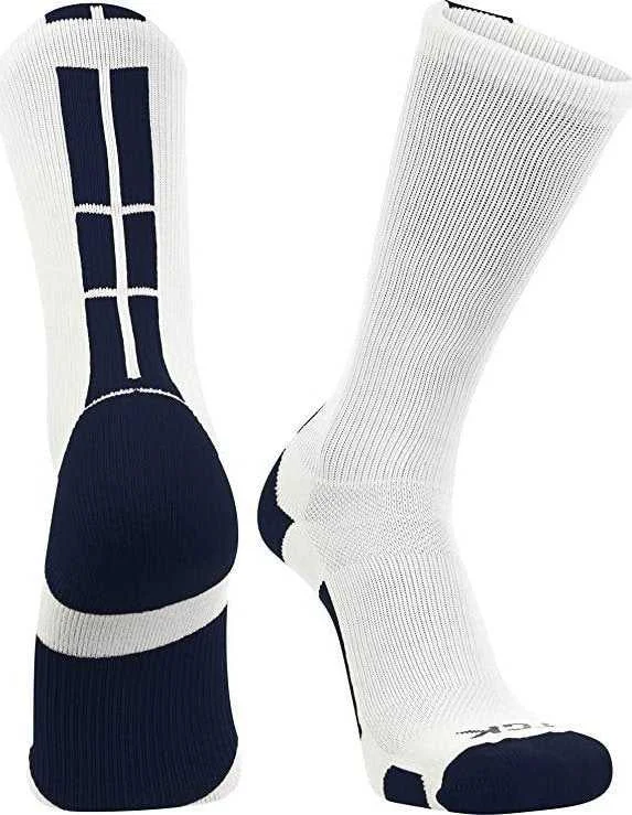 TCK Baseline 3.0 Athletic Crew Socks - White Navy