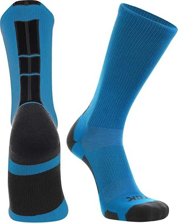 TCK Baseline 3.0 Athletic Crew Socks - Electric Blue Graphite Black