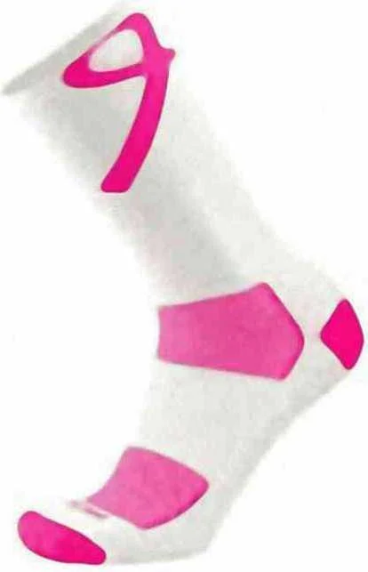 TCK Aware Breast Cancer Ribbon Crew Socks - White Pink