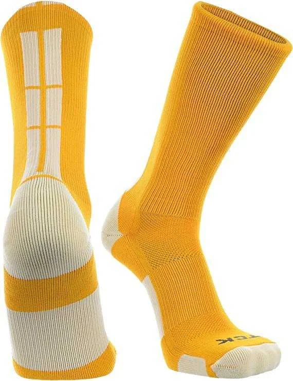 TCK Baseline 3.0 Athletic Crew Socks - Gold White