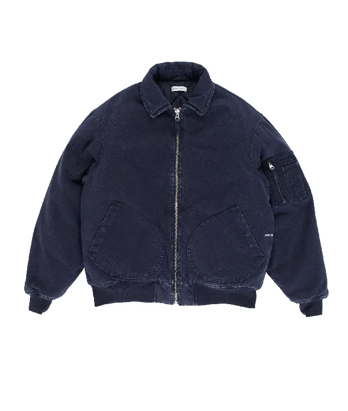 POP TRADING CO. - "FLIGHT" JACKET (NAVY)