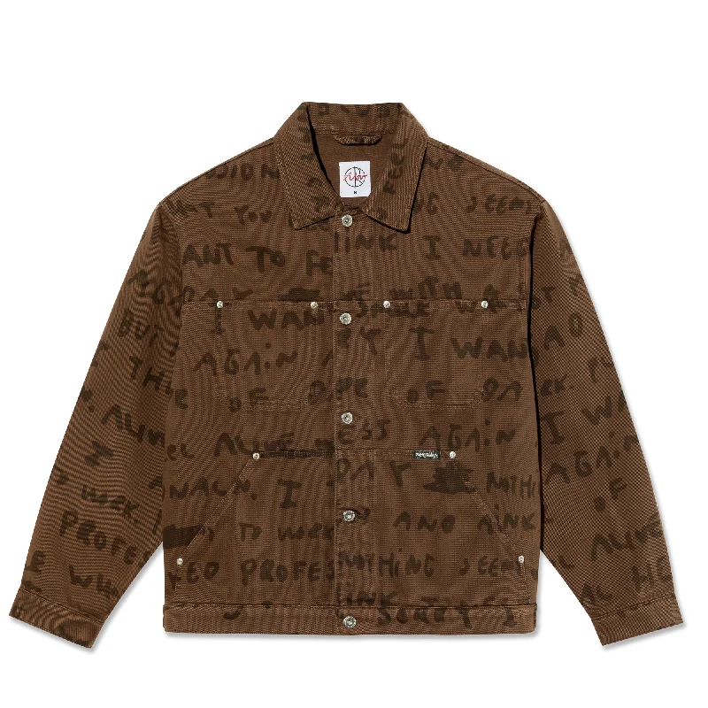 POLAR SKATE CO. - "SAD NOTES" PATRIK JACKET (WALNUT)