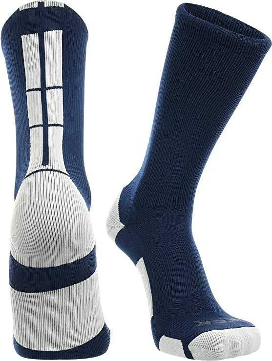 TCK Baseline 3.0 Athletic Crew Socks - Navy White