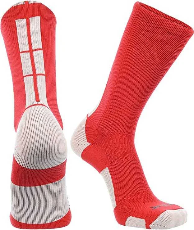 TCK Baseline 3.0 Athletic Crew Socks - Scarlet White