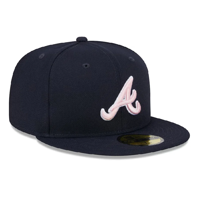 New Era Atlanta Braves On-Field 59FIFTY Fitted Hat-Navy