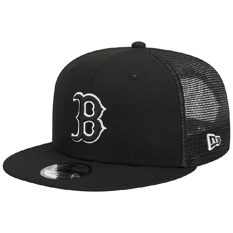 New Era Boston Red Sox Trucker 9FIFTY Snapback Hat-Black/White