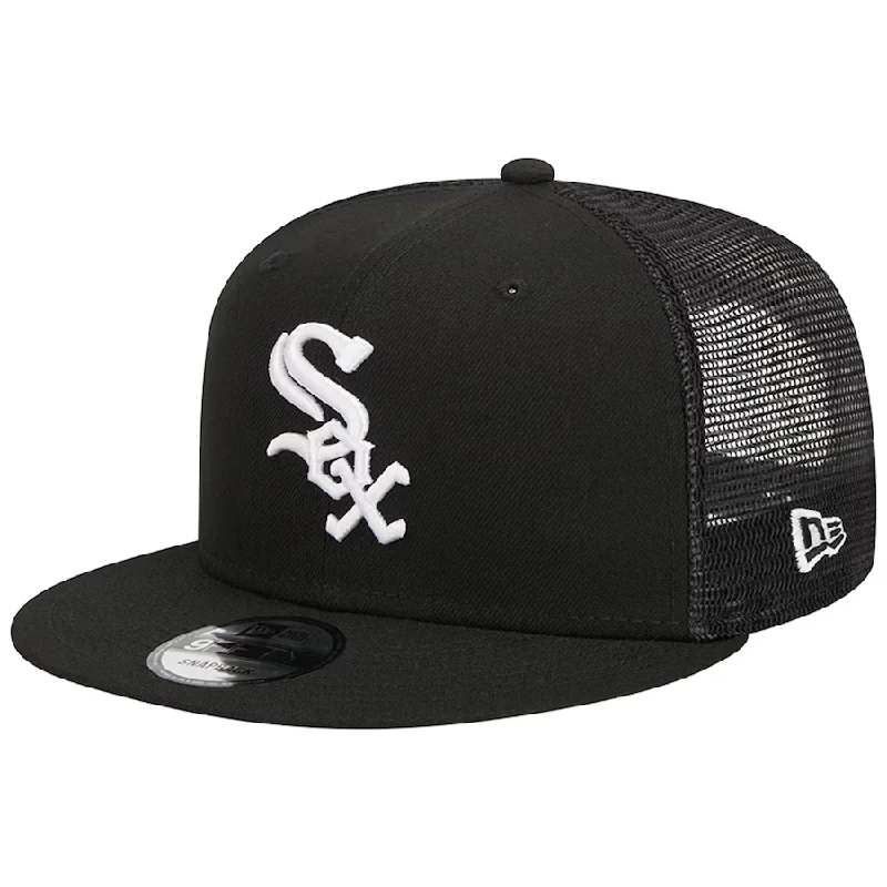 New Era Chicago White Sox Trucker 9FIFTY Snapback Hat-Black/White