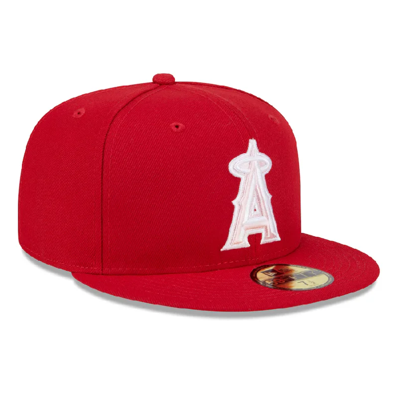 New Era Los Angeles Angels  On-Field 59FIFTY Fitted Hat-Red