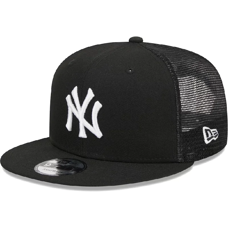 New Era New York Yankees 9FIFTYTrucker Snapback Hat-Black/White