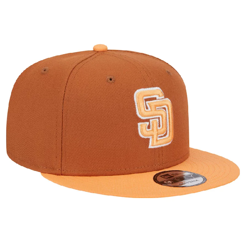 New Era San Diego Padres Color Pack 2-Tone 9FIFTY Snapback Hat-Brown/Orange