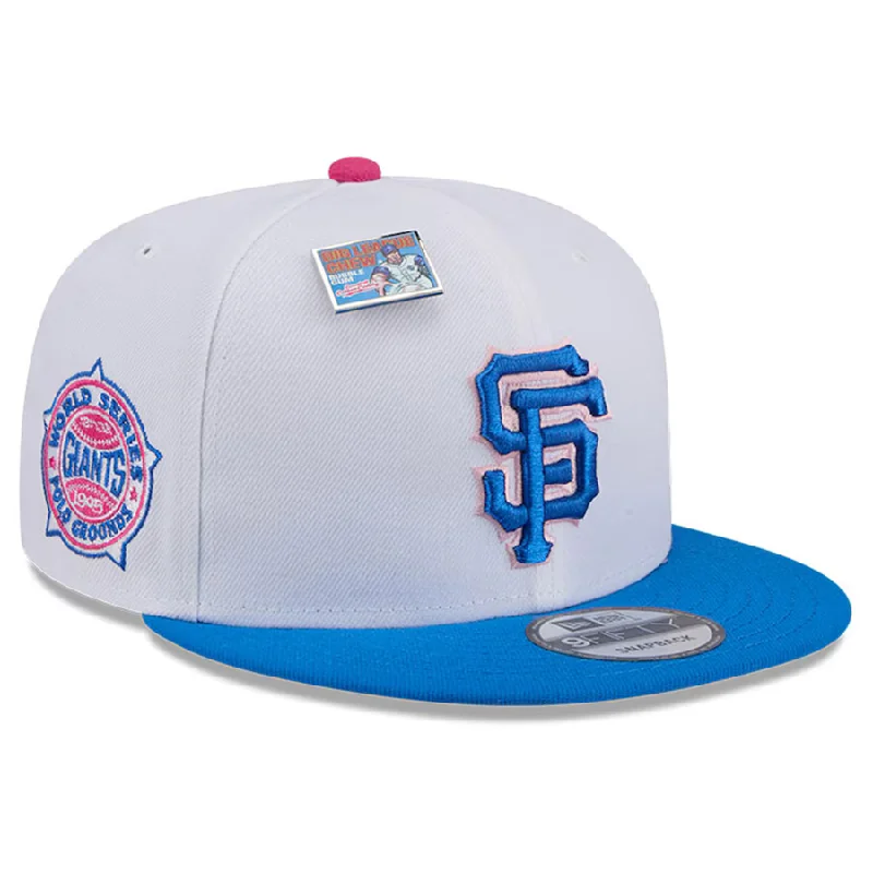 New Era San Francisco Giants Cotton Candy Big League Chew Flavor Pack 9FIFTY Snapback Hat-White/Blue